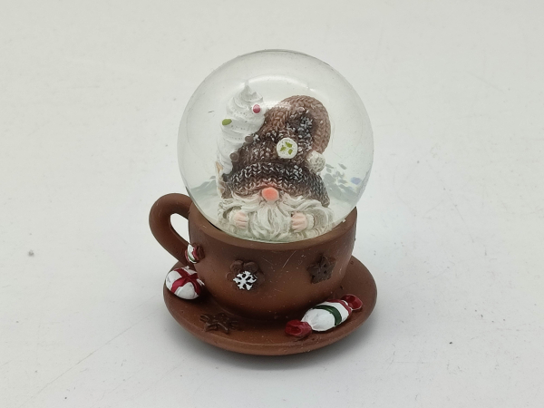 Snow globe gnome with ice